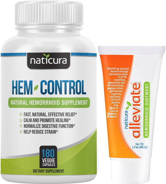 Naticura Hem-Control bottle for digestive support with natural ingredients.