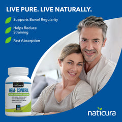 Naticura Hem-Control ingredient blend closeup showing Diosmin and Horse Chestnut.