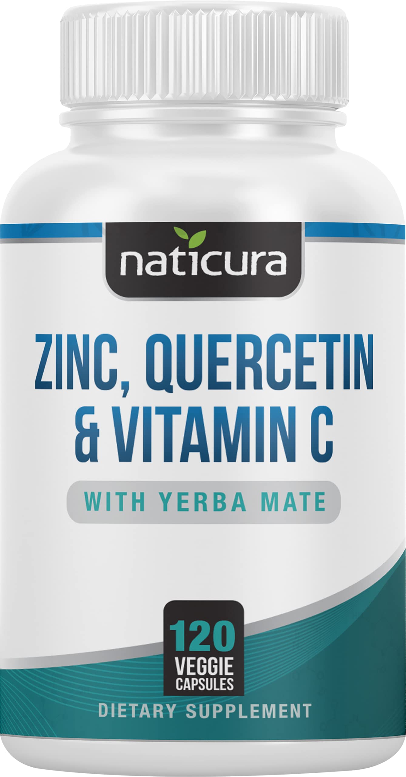 Naticura zinc quercetin bottle with capsules for daily immune support
