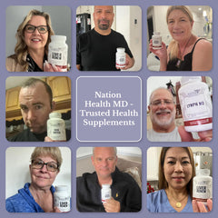 Nation Health MD Hair Switch bottle pour indicates easy daily intake.