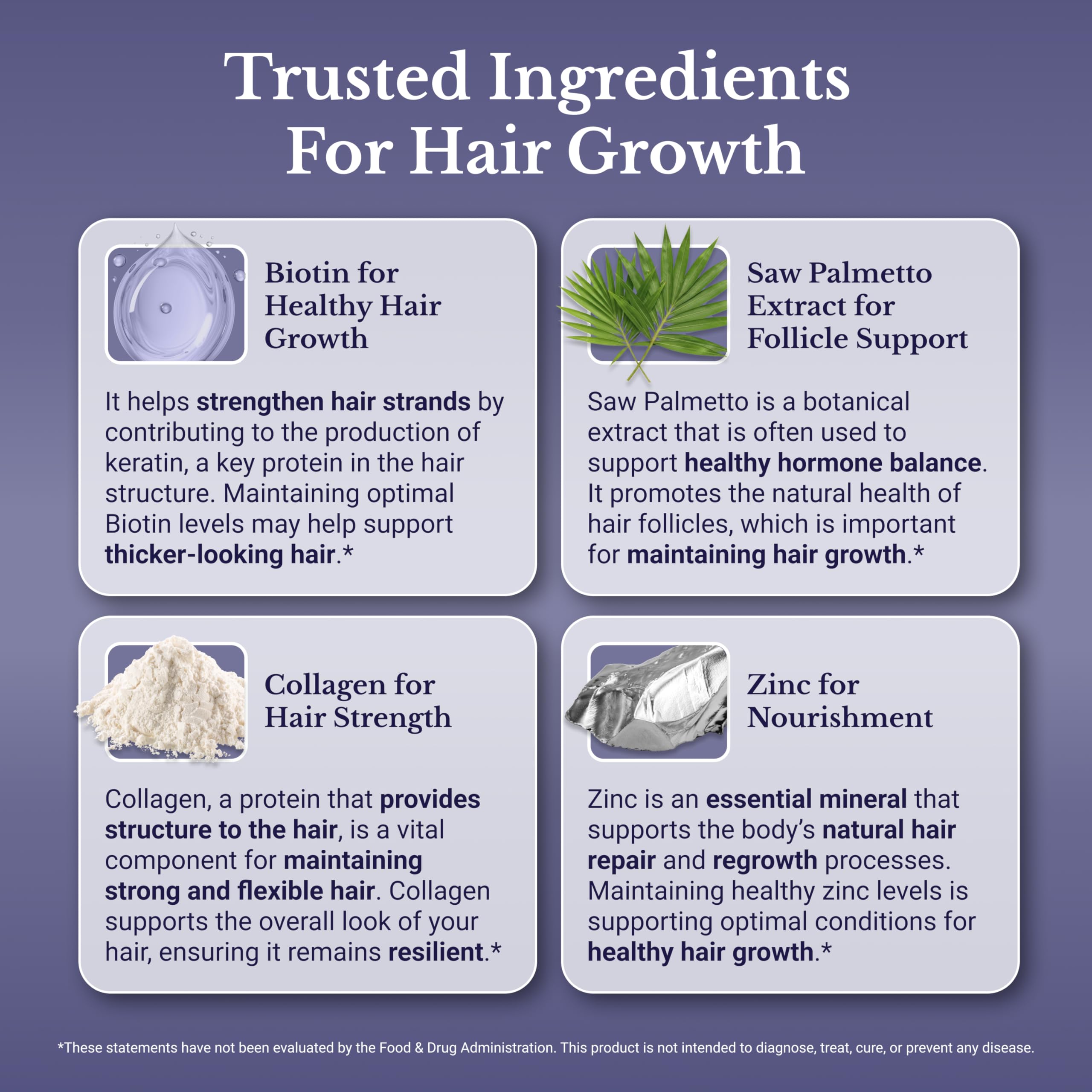 Nation Health MD Hair Switch ingredients table emphasizes zinc, selenium, and vitamin D3.
