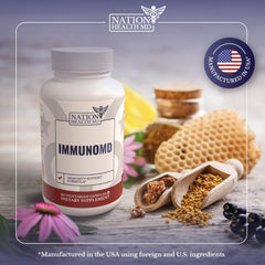Nation Health MD Immuno MD in-use scene suggesting daily wellness routine.