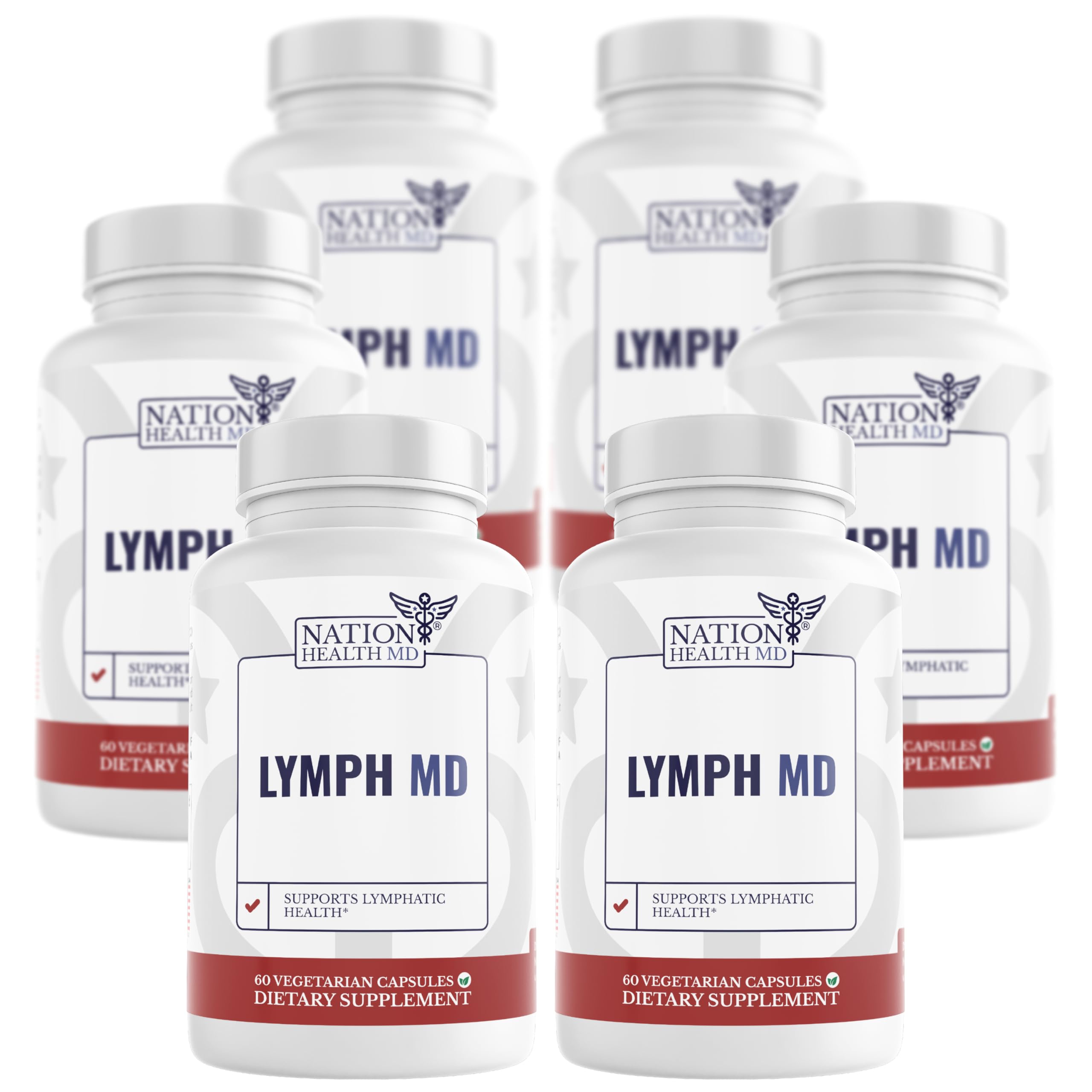 Nation Health MD Lymph MD bottle cap close-up for daily lymphatic support.