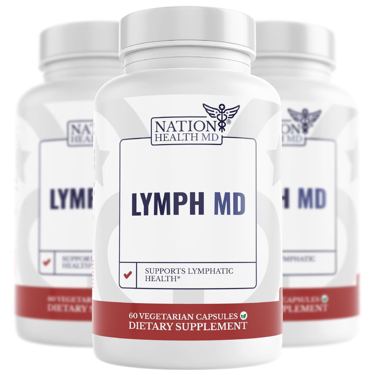 Nation Health MD Lymph MD bottle front view for daily botanical support.