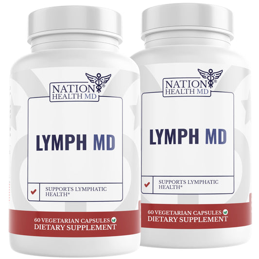 NATION HEALTH MD Lymph MD bottle front view for daily lymph support