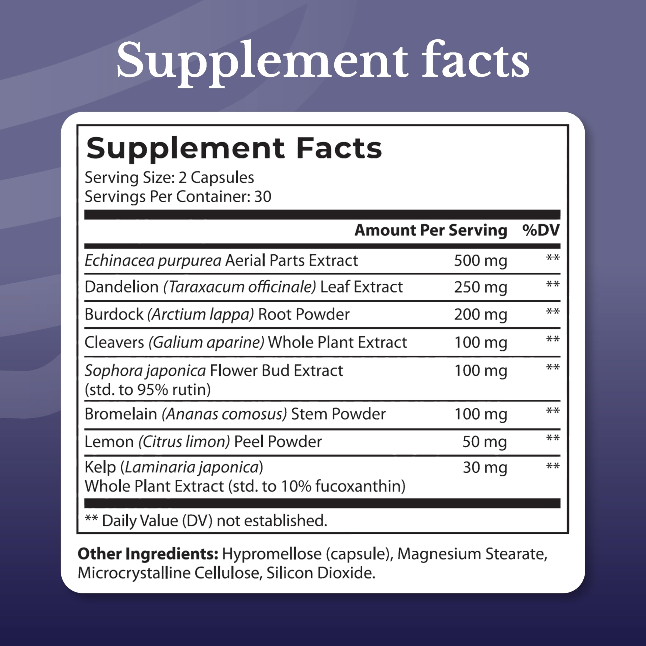 Nation Health MD Lymph MD capsules closeup highlighting easy-to-swallow daily intake.