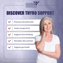 Nation Health MD Thyro Support packaging showing vegan gluten-free formula.