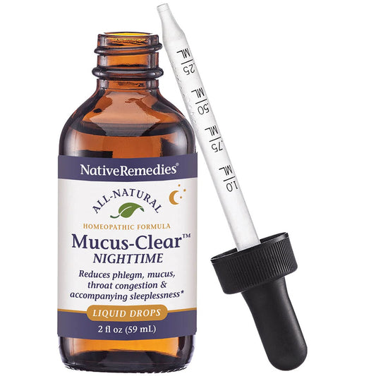 Native Remedies Mucus-Clear Nighttime drops for restful sleep support