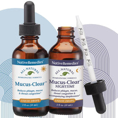 Native Remedies Mucus-Clear Nighttime drops ready for restful sleep