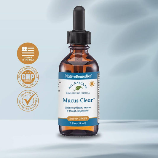 Native Remedies Mucus-Clear tincture drops for precise dosing