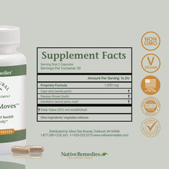 Native Remedies Natural Moves bottle on kitchen counter in daily routine setting