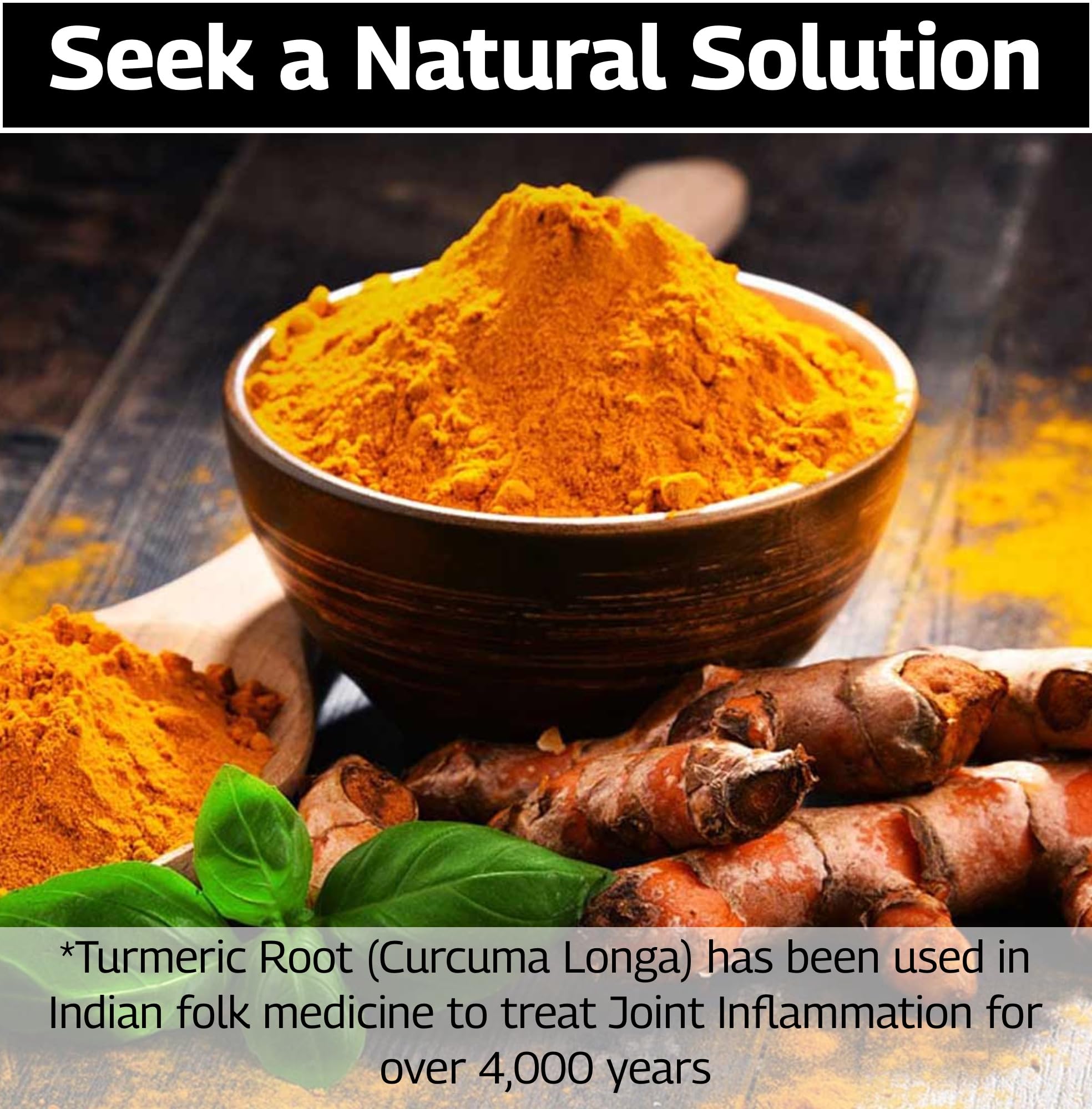 Native Source Indian Curcumin ingredients turmeric boswellia tamarind highlighted in herbal blend.