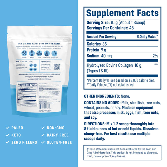 NativePath collagen peptides scoop with measuring tool for accurate portions