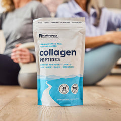 NativePath collagen peptides third-party testing seal on label for purity