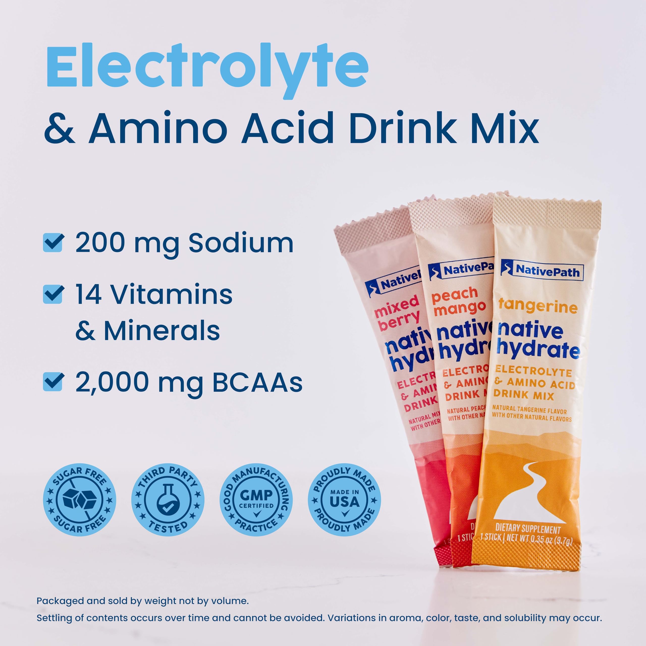 NativePath Hydrate includes 14 vitamins and minerals for daily wellness