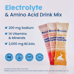 NativePath Hydrate includes 14 vitamins and minerals for daily wellness