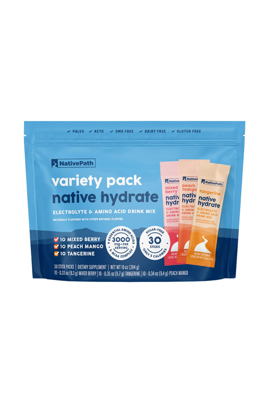 NativePath Hydrate Mixed Berry stick pack for on-the-go hydration