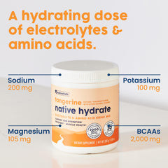 Native Path Hydrate beside a fitness bottle after training.
