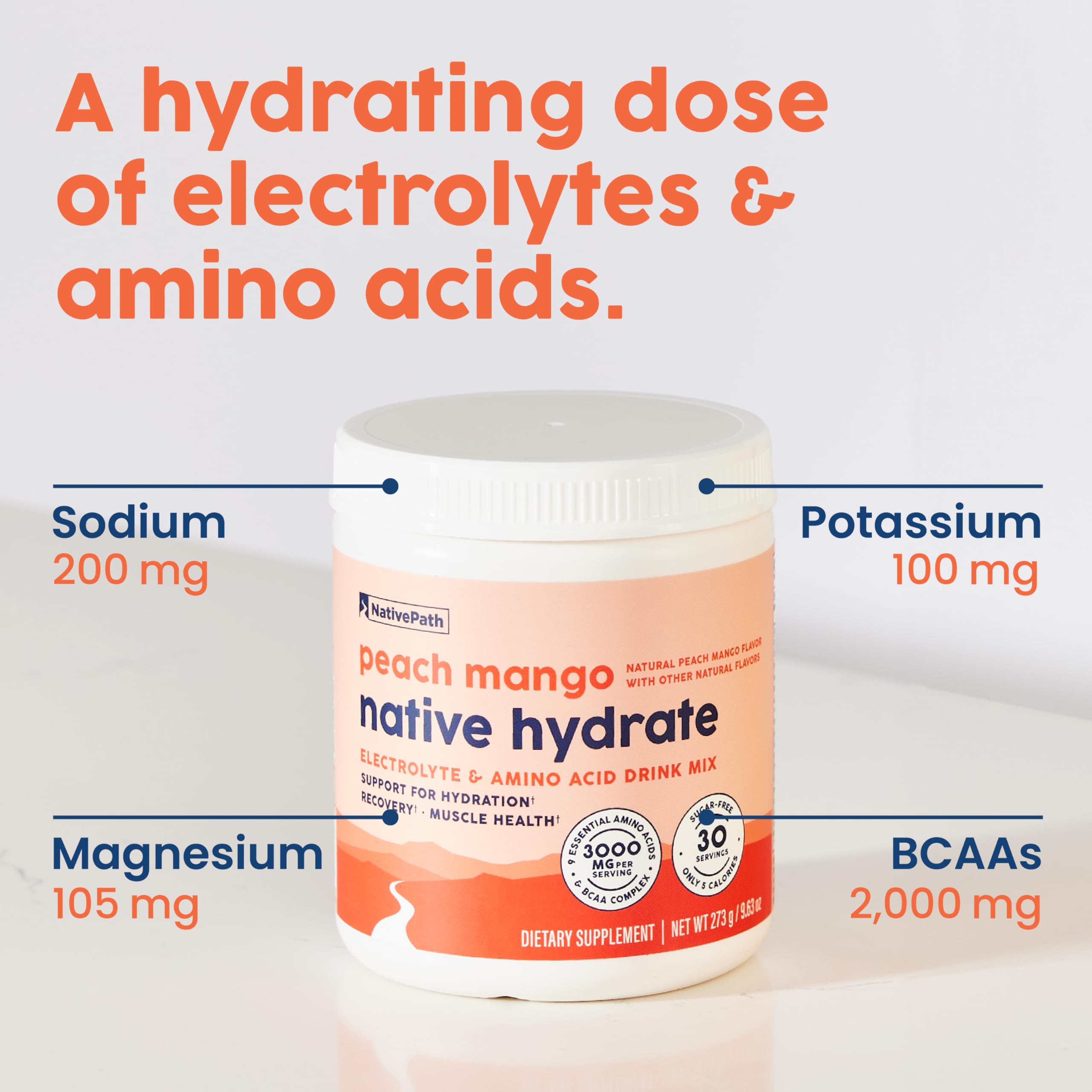 NativePath Native Hydrate on-the-go packaging for travel and workouts.