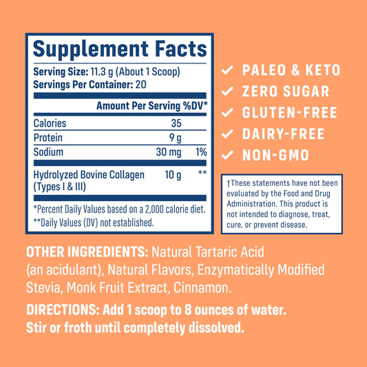 NativePath Peach Collagen tub closeup highlighting premium powder.