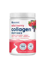 NativePath Wild Berry Collagen bottle on the counter for daily supplementation.