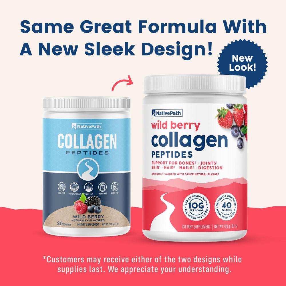 NativePath Wild Berry Collagen packaging highlighting gluten and dairy free.