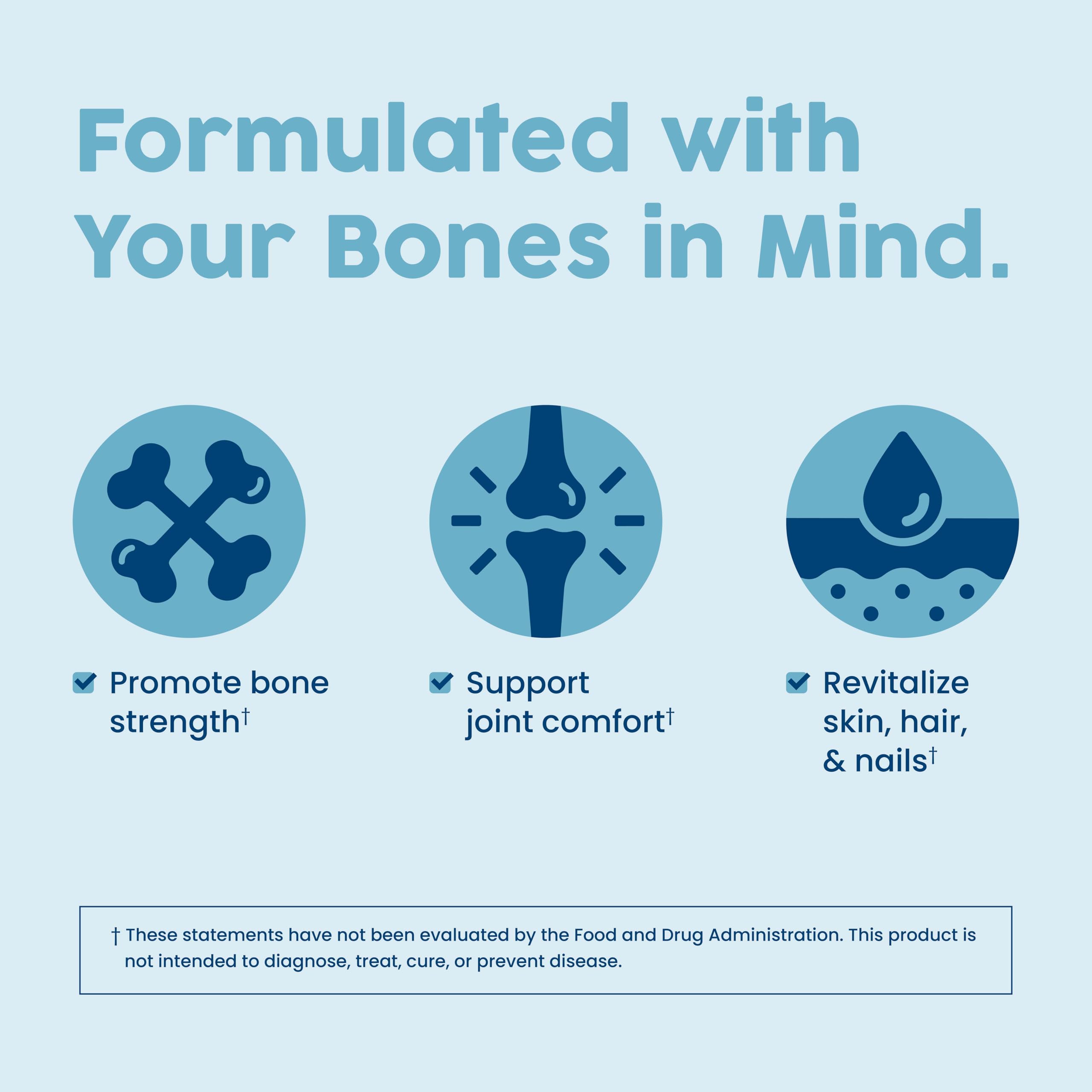 NativePath Bone Health powder-dispense image with easy scoop-to-liquid preparation