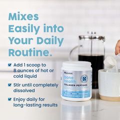 NativePath Bone Health in a glass of water demonstrating convenient daily supplementation