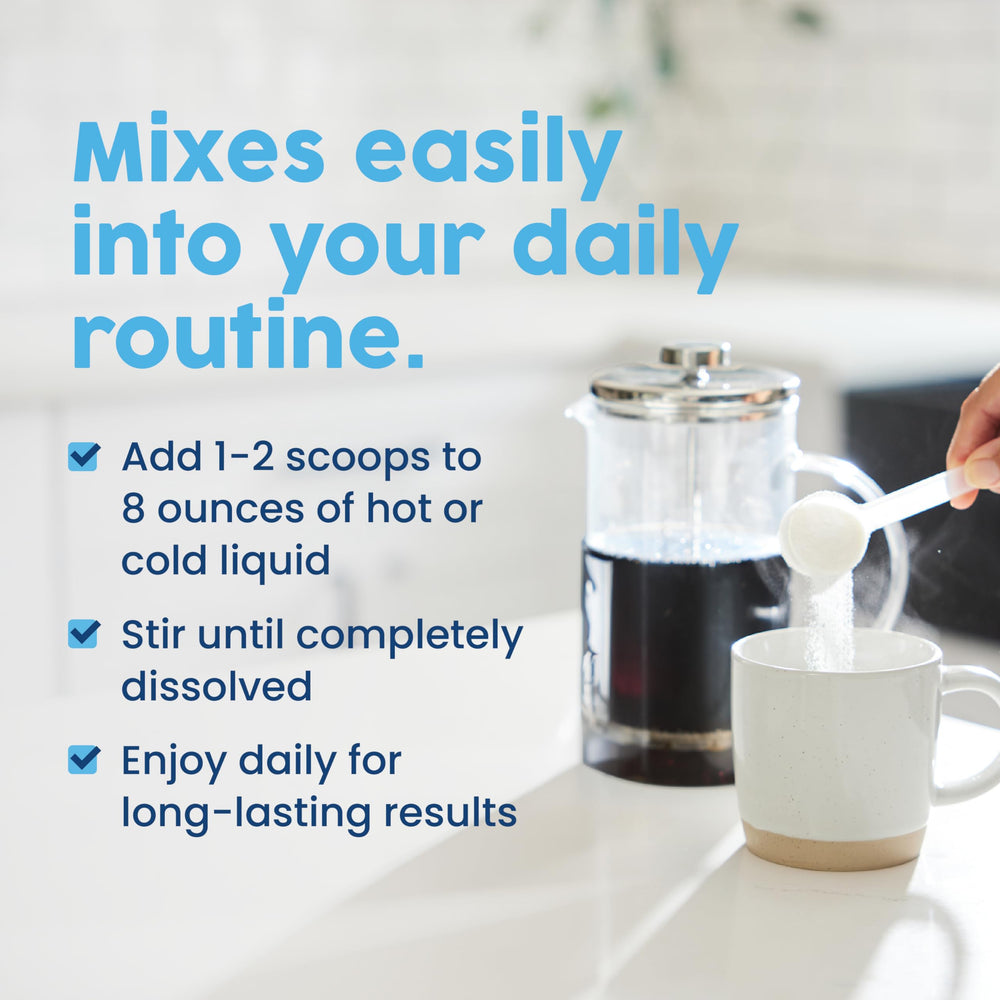 NativePath Collagen Peptides glass with mix suggests flavorless addition.