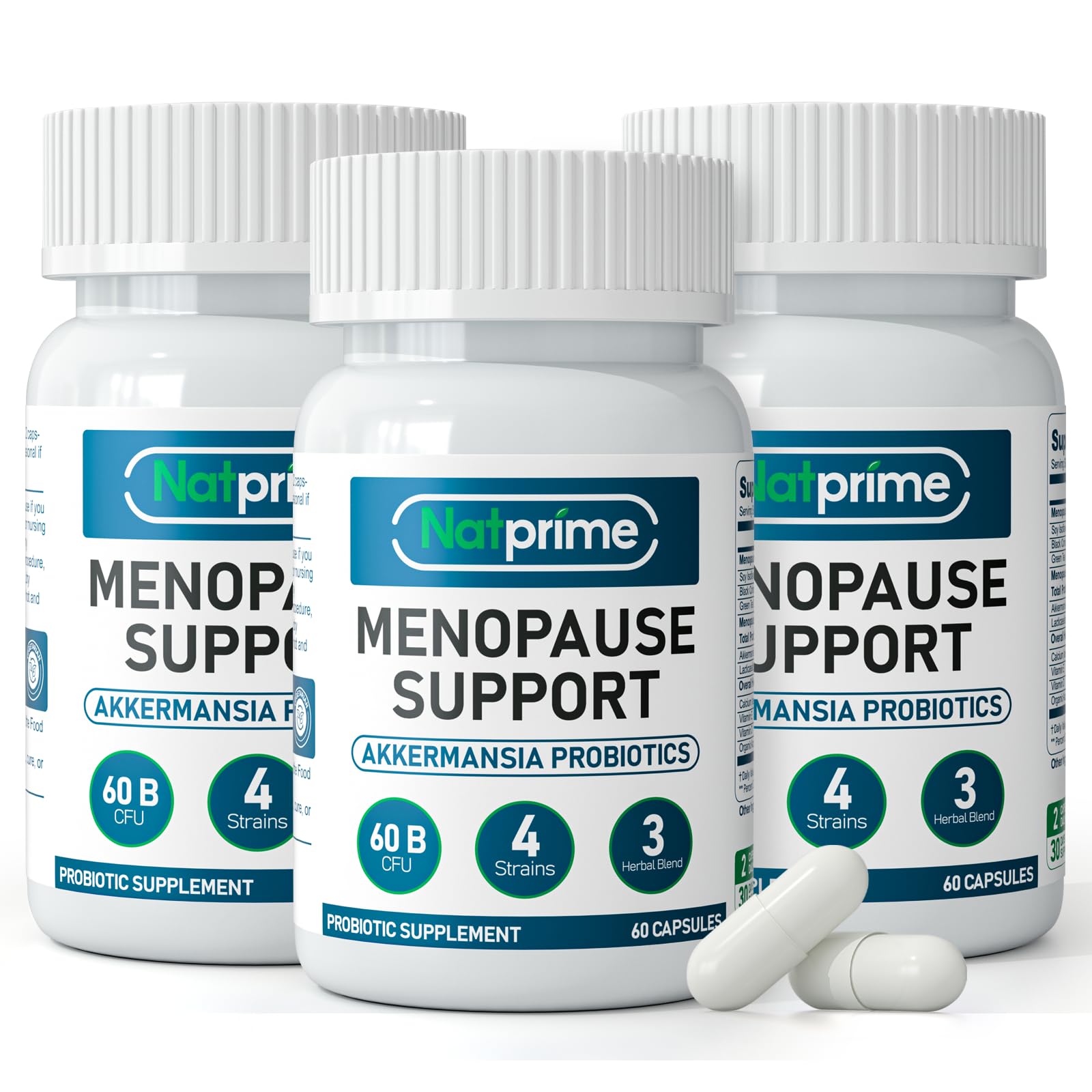Natprime menopause balance bottle pour demonstrates dosage for hormonal support and steady routines.