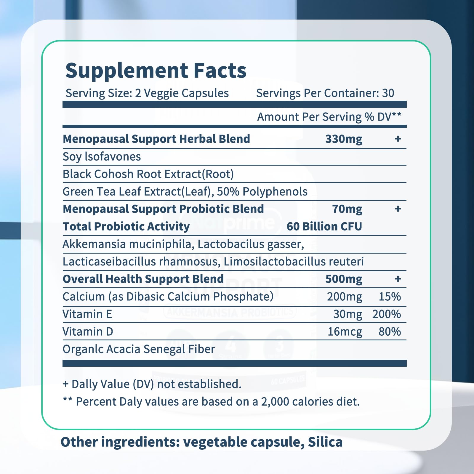 Natprime probiotic capsules help with night sweats relief and gut balance.
