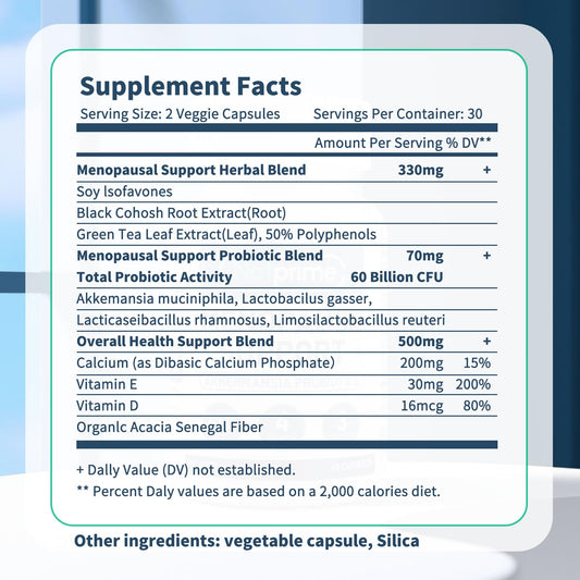 Natprime probiotic capsules help with night sweats relief and gut balance.