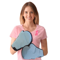 NatraCure advanced gel cooling gloves on hands for targeted neuropathy relief.