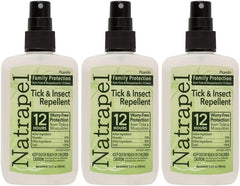 Natrapel tick and insect repellent bottle in a 3-pack for family outdoor protection