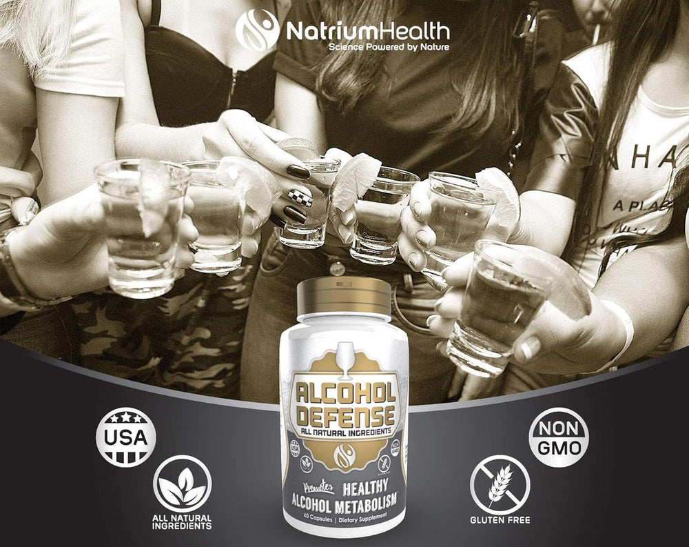 Natrium Health Alcohol Defense on a nightstand in use after a social event.