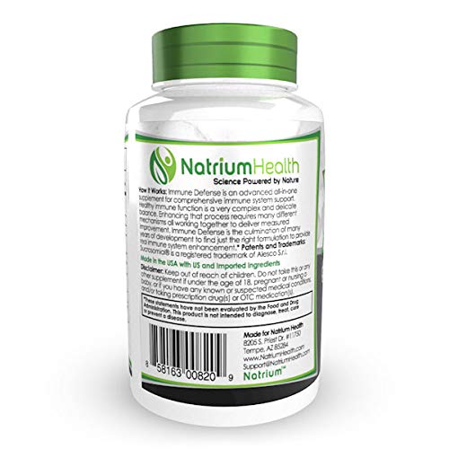 Natrium Health Immune Defense capsules bottle closeup highlighting capsule texture for convenient daily use