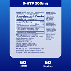 Natrol 5-HTP packaging on a store shelf emphasizes the time-release formulation