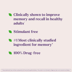 Clinical study chart on Cognium memory research with Natrol Memory formula.