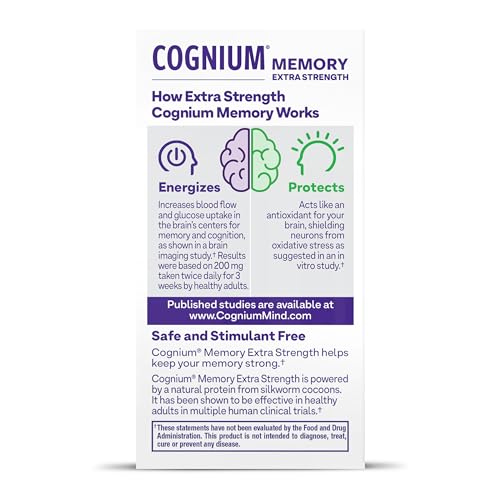 Natrol Cognium memory packaging box shows 60 tablets for a 30-day supply.