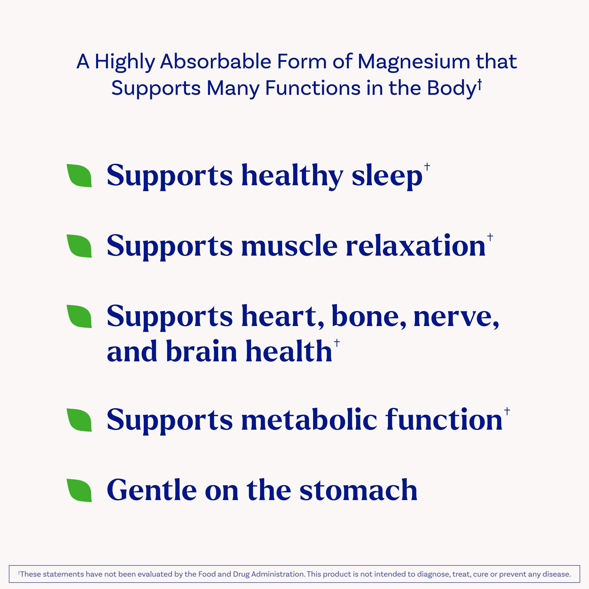 Natrol Magnesium Glycinate capsules close-up showing gentle, allergen-free capsules ready for daily use.