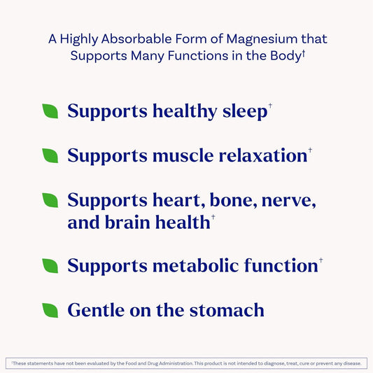 Natrol Magnesium Glycinate chews packaging emphasizes on-the-go convenience.