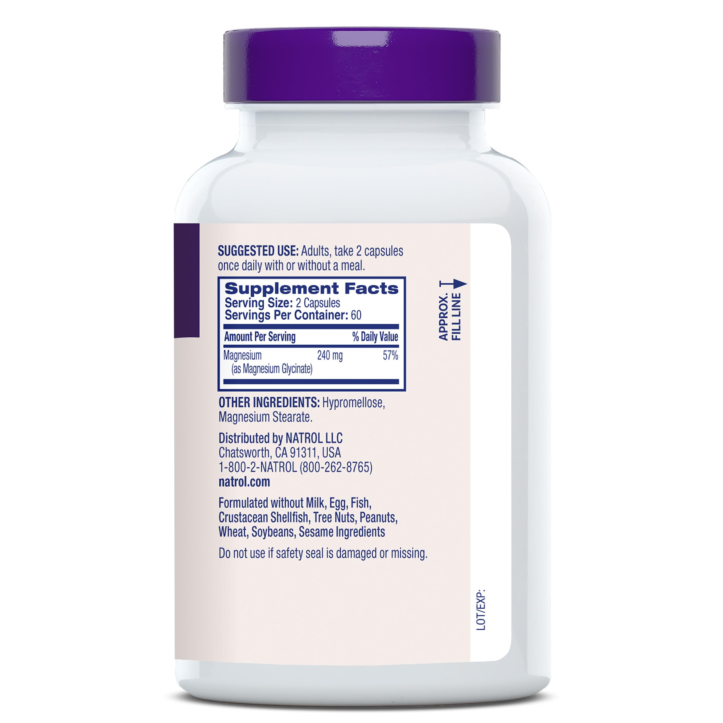 Natrol Magnesium Glycinate nightstand scene implying bedtime routine support.