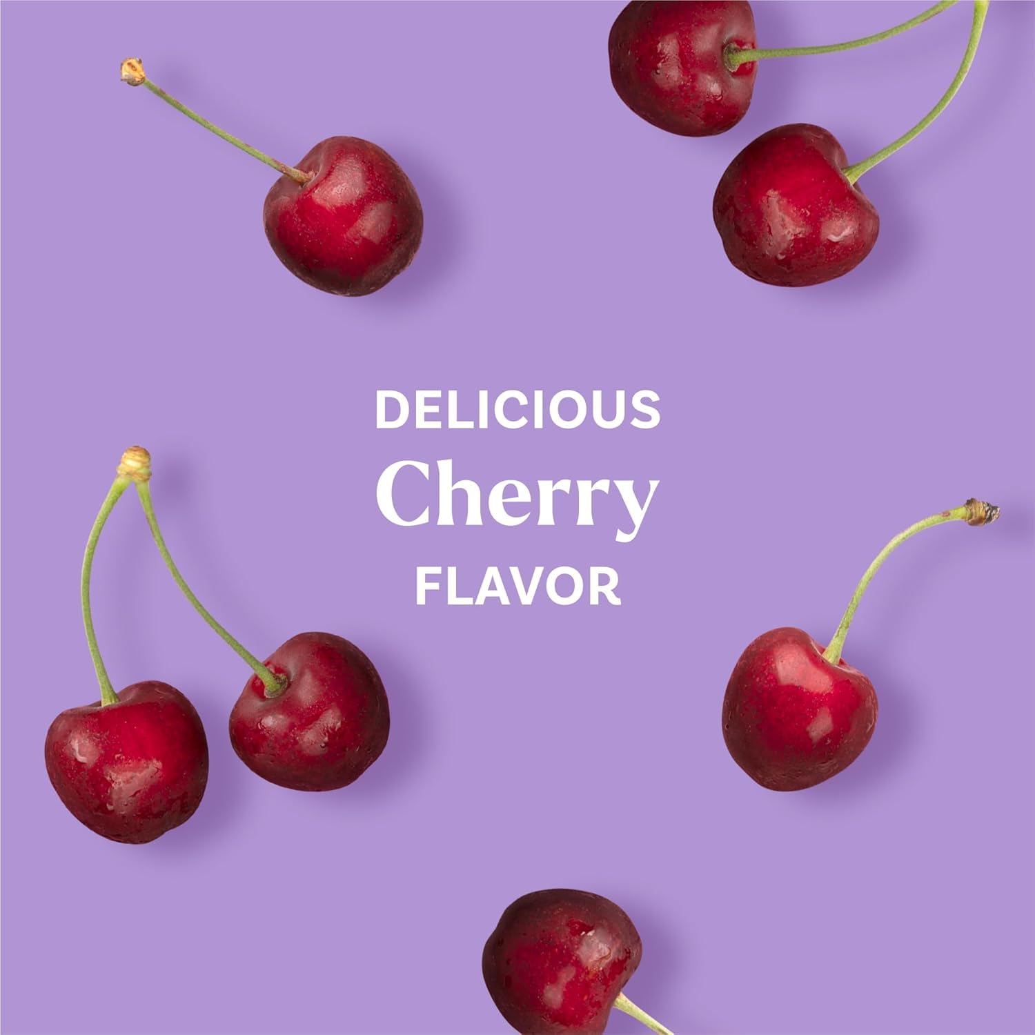Cherry flavor shot captures bright, appealing gummies.