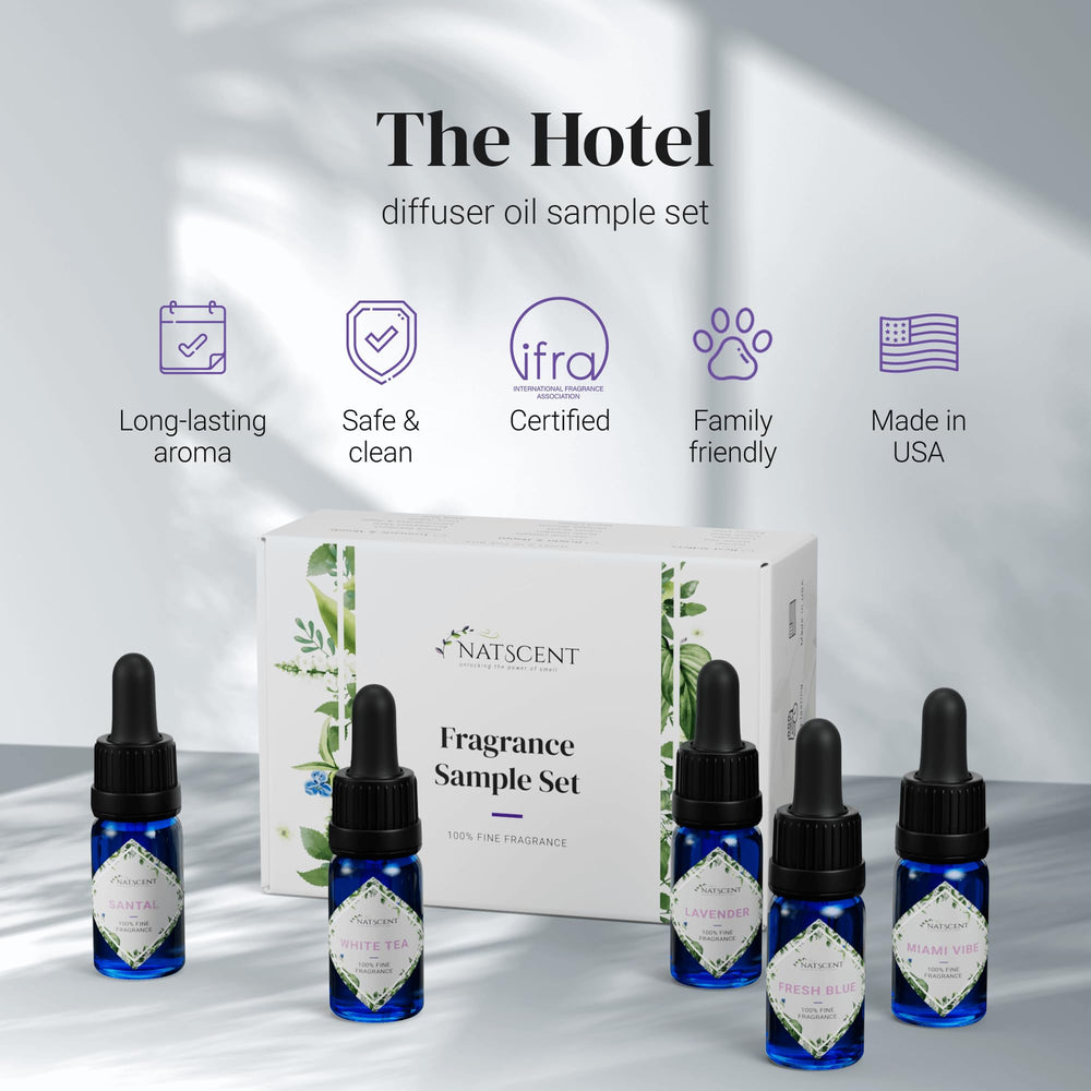Natscent Hotel Fragrance Set diffuser scene for easy home refresh.