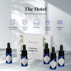 Natscent Hotel Fragrance Set diffuser scene for easy home refresh.