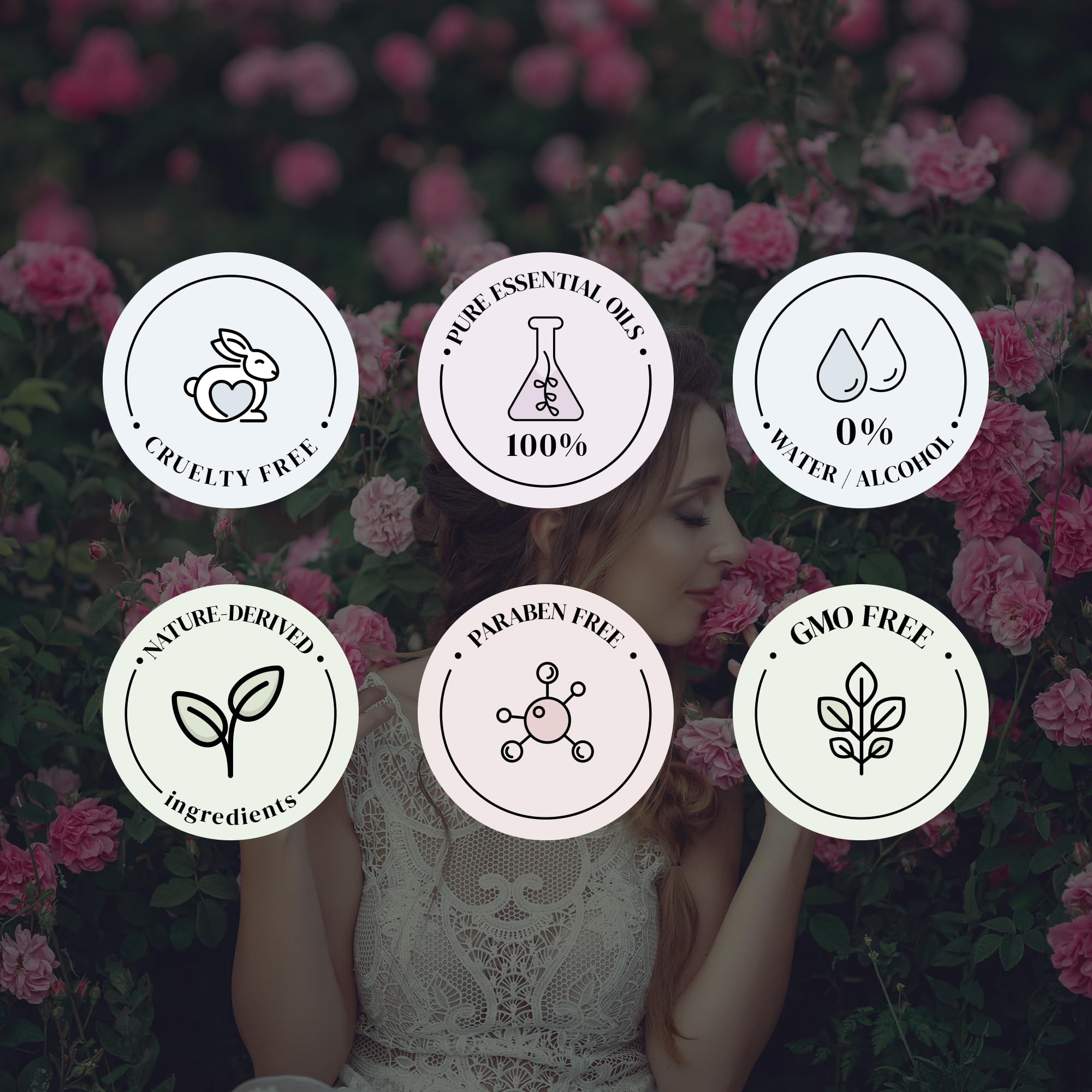 Natscent Rose Garden blackcurrant berry accent adds depth to aroma.