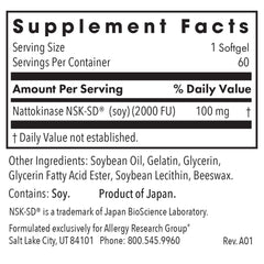 Nattokinase softgels close-up, easy daily supplement.