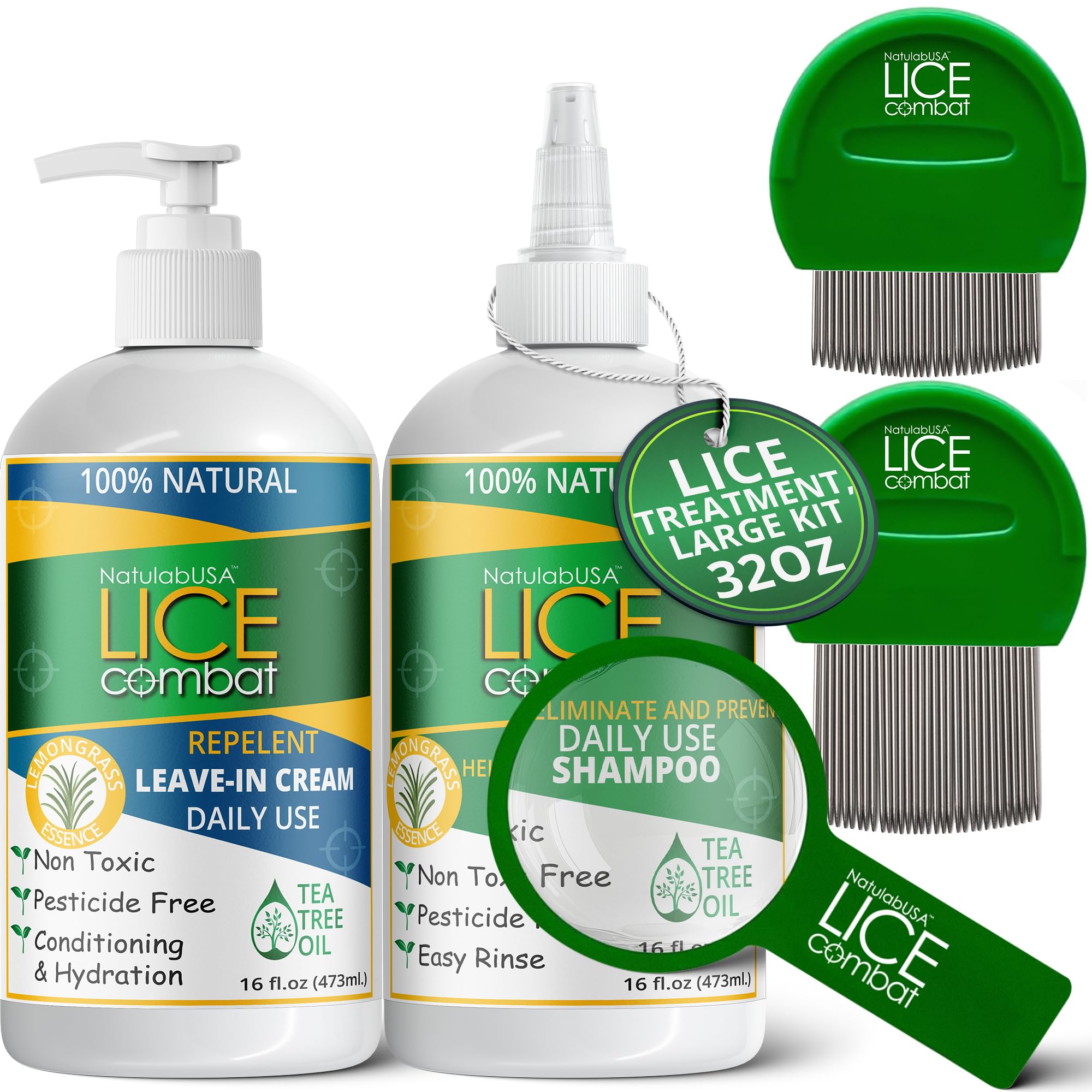 NatulabUSA leave-in cream pump offers easy daily protection against reinfestation.