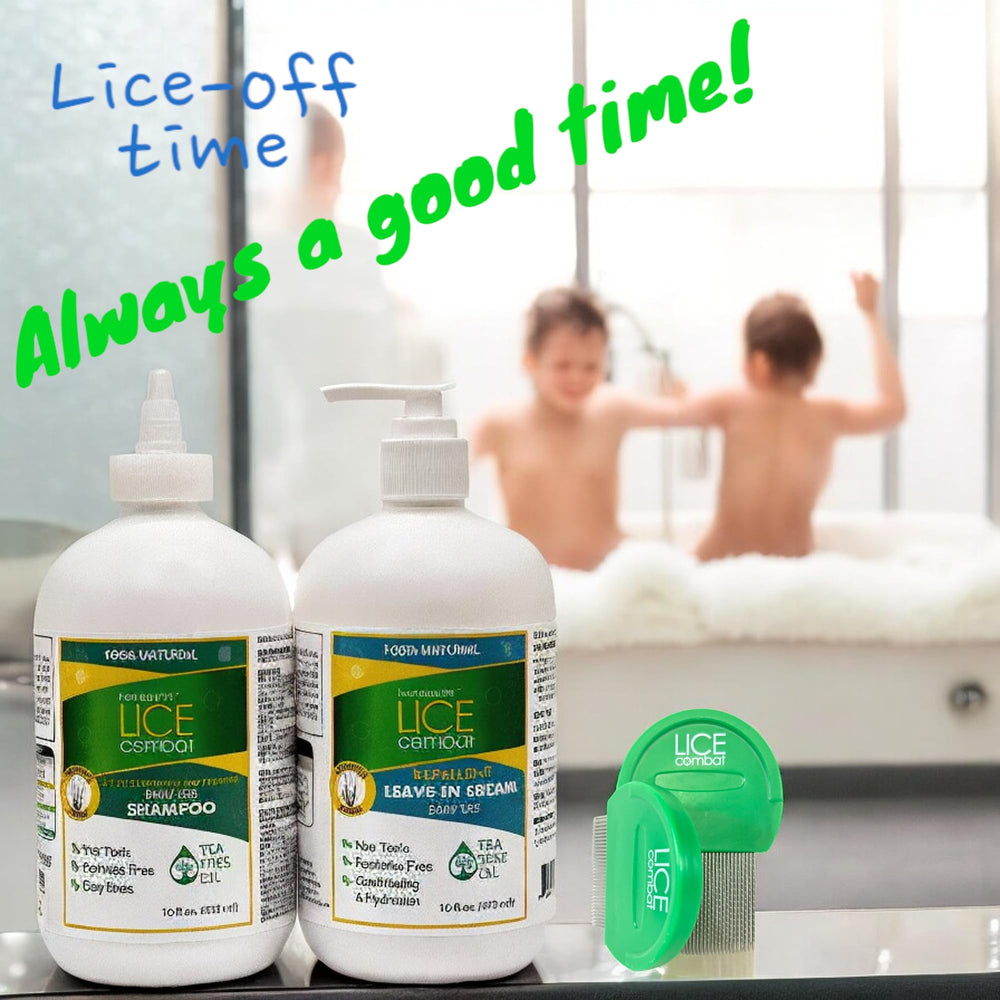 NatulabUSA 4-step process image emphasizes a straightforward lice-free routine.