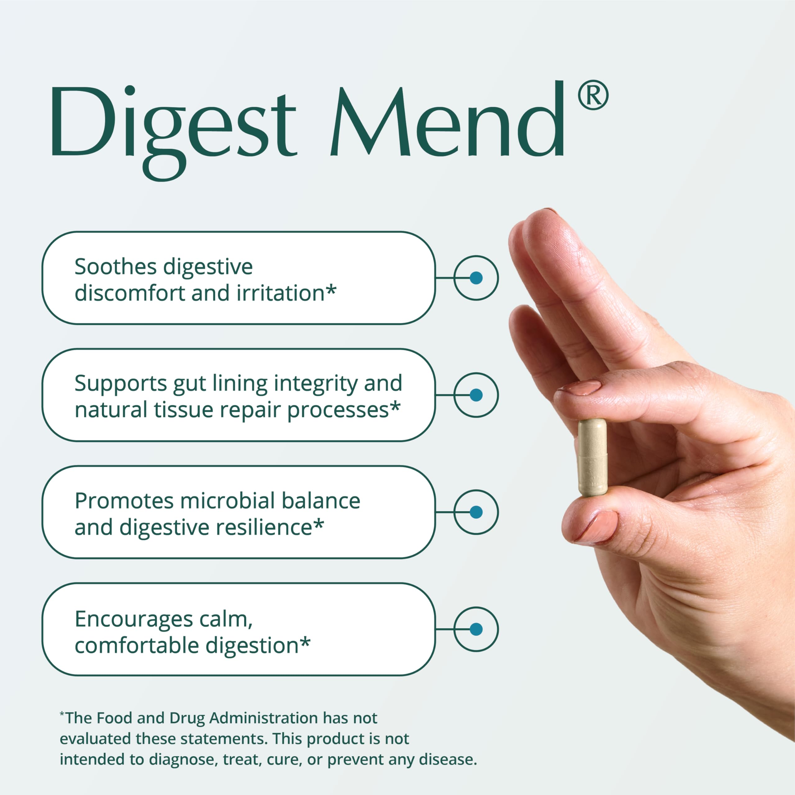 Digest Mend capsules ready for daily gut support